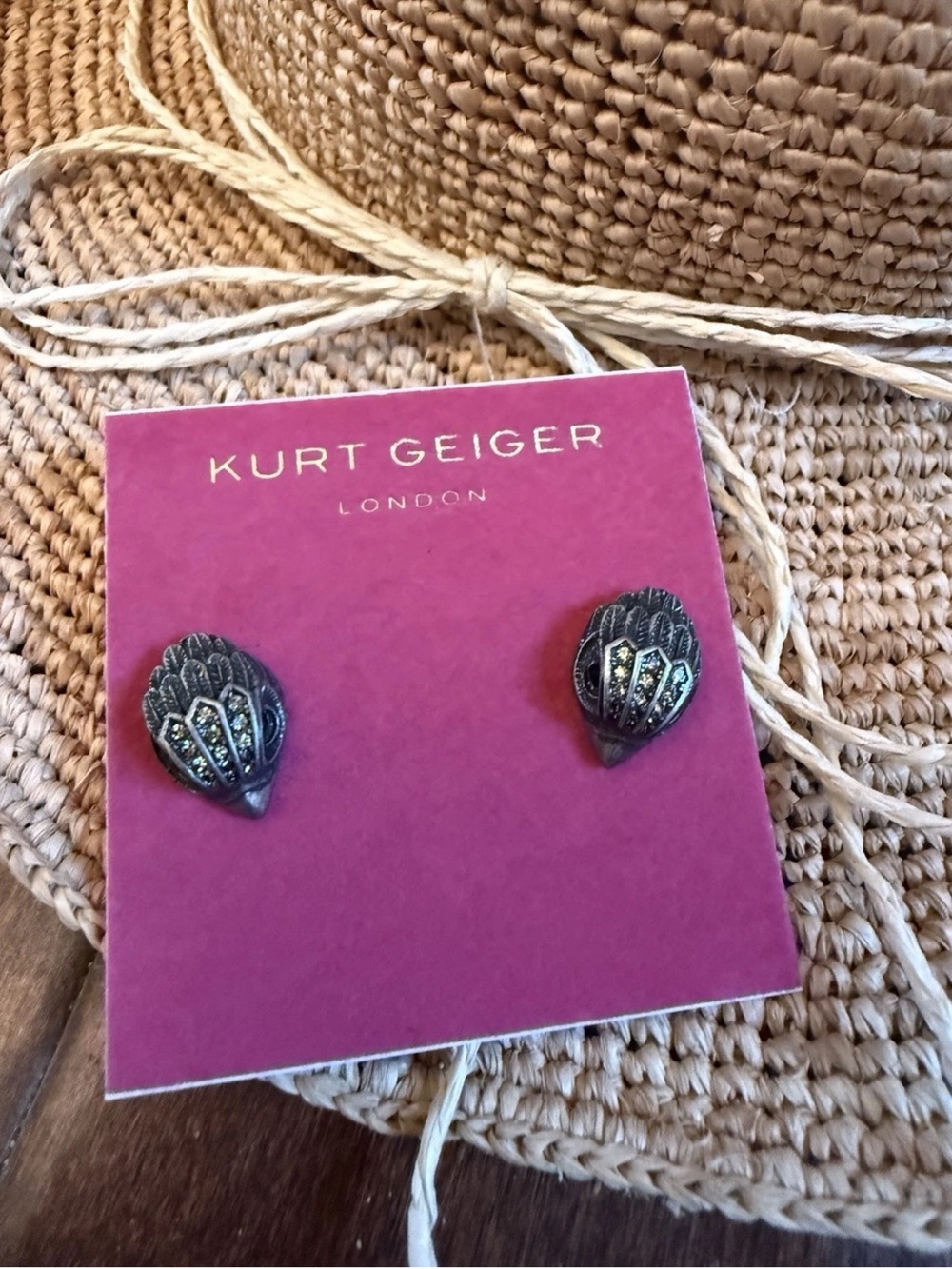 Kurt Geiger Black eagle heard Earrings